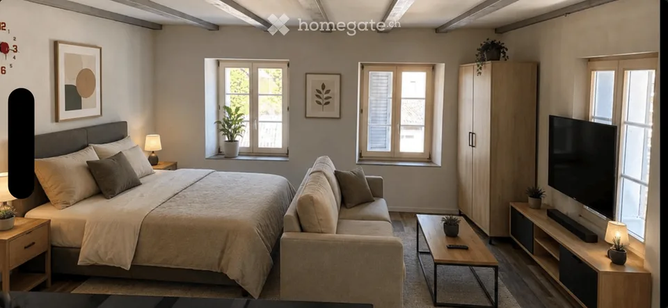 Appartamento accogliente di 1,5 locali con balcone ad Ammerswil AG, adatto ad abitazione o come ufficio.