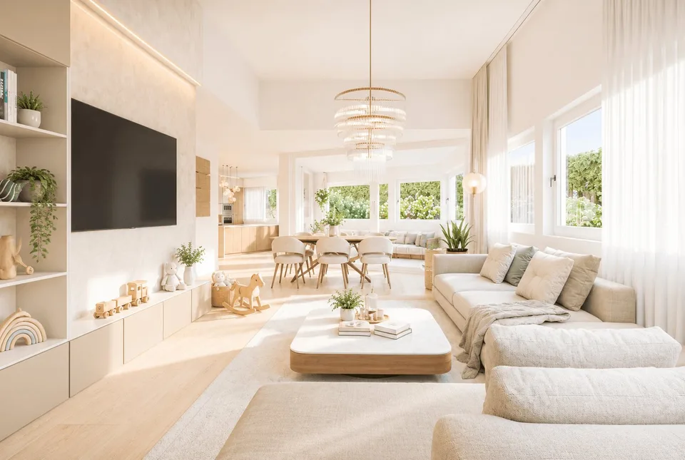 Luxuriöse 5.5-Zimmerwohnung mit über 3 Meter Deckenhöhe - komplett modernisiert in Zürich Witikon