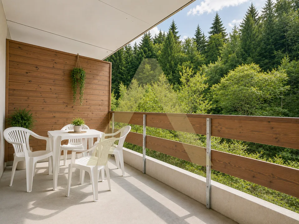 Opportunité meublée avec balcon dans un cadre verdoyant