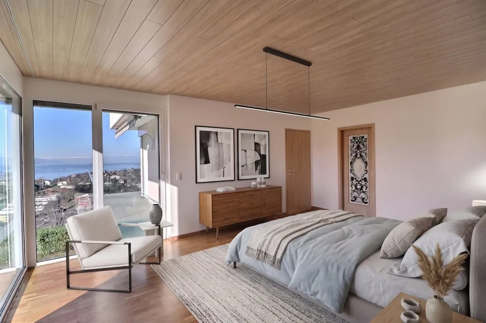 Geräumige 5,5-Zimmer-Wohnung mit grandiosem Blick auf den See und die Berge – Foto 20 von 25