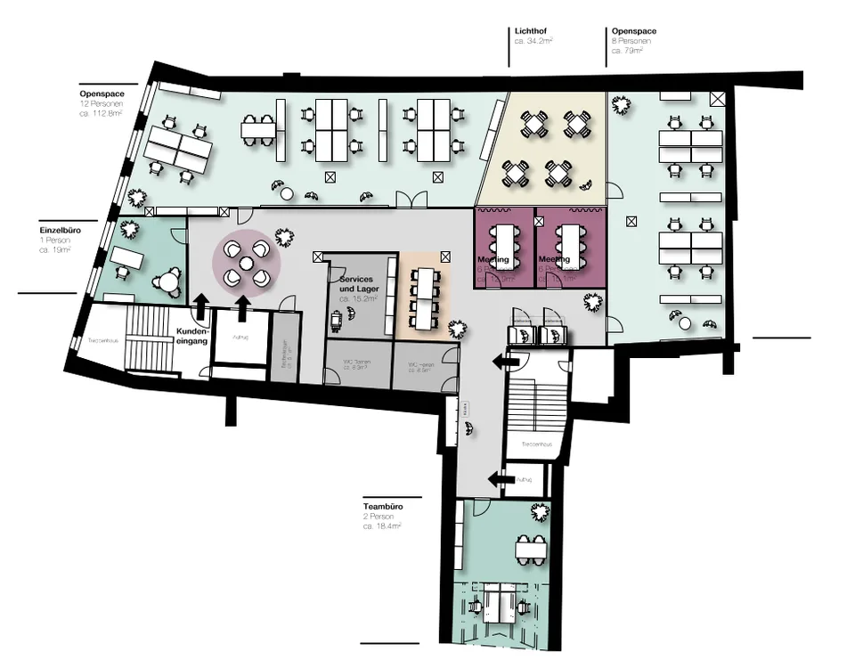 Grosszügige Bürofläche mit 420m² im Herzen von Basel