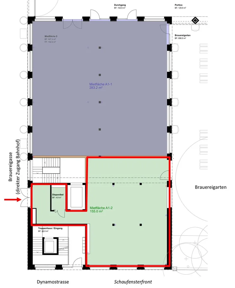 Müllerbräu Areal Baden ? letzte Fläche: 119 m² Erdgeschossfläche im Trendquartier direkt am Bahnhof