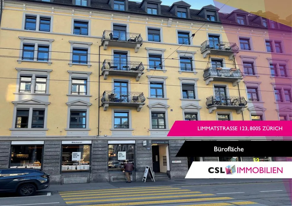 Lichtdurchflutete Bürofläche mit 3 Räumen am Limmatplatz
