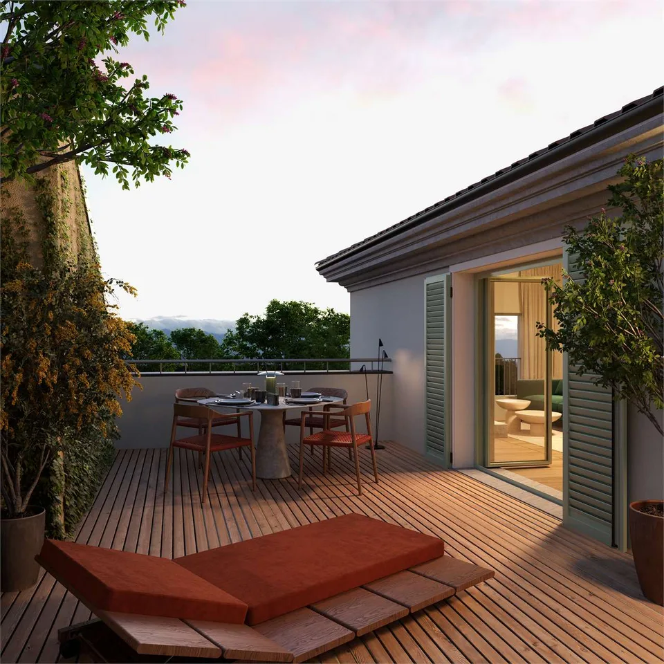 Neubau mit geräumigen 3,5 Zimmern und Garten