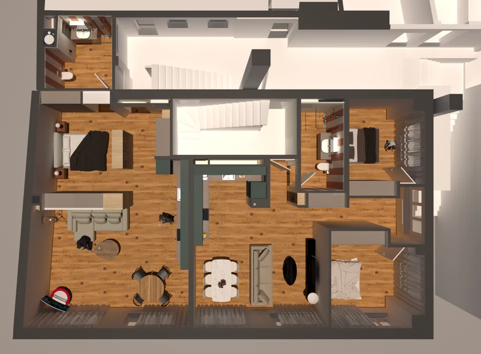 Prächtige 3-Zimmer-Neuwohnung, nur wenige Schritte vom Zentrum von Neu...