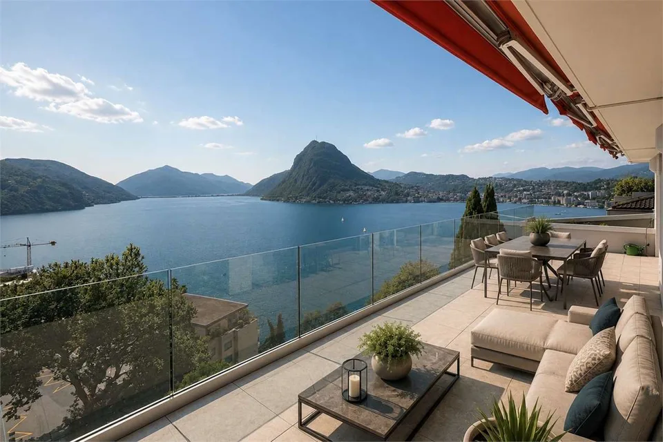 Attico duplex di prestigio con vista lago a Castagnola