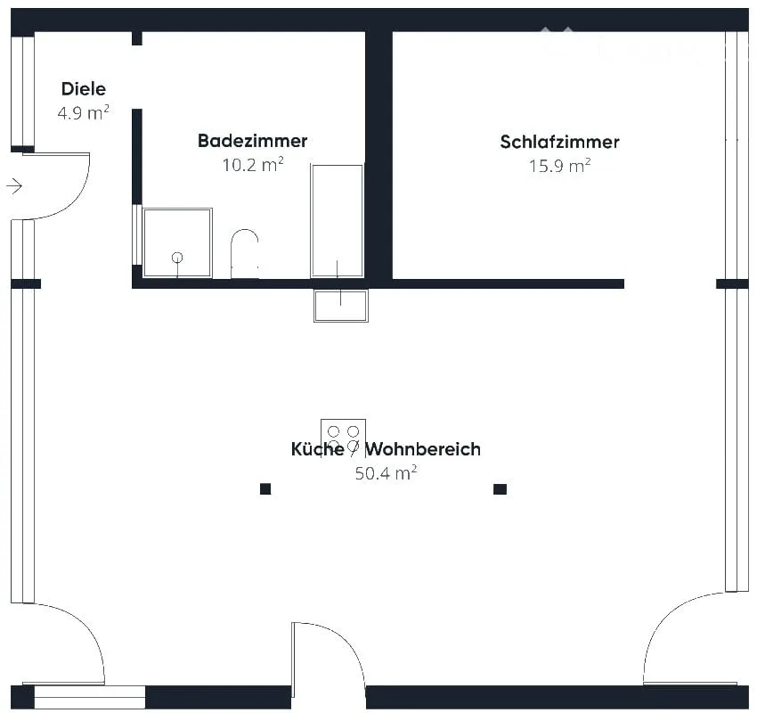 Unique rental apartment in a quiet environment