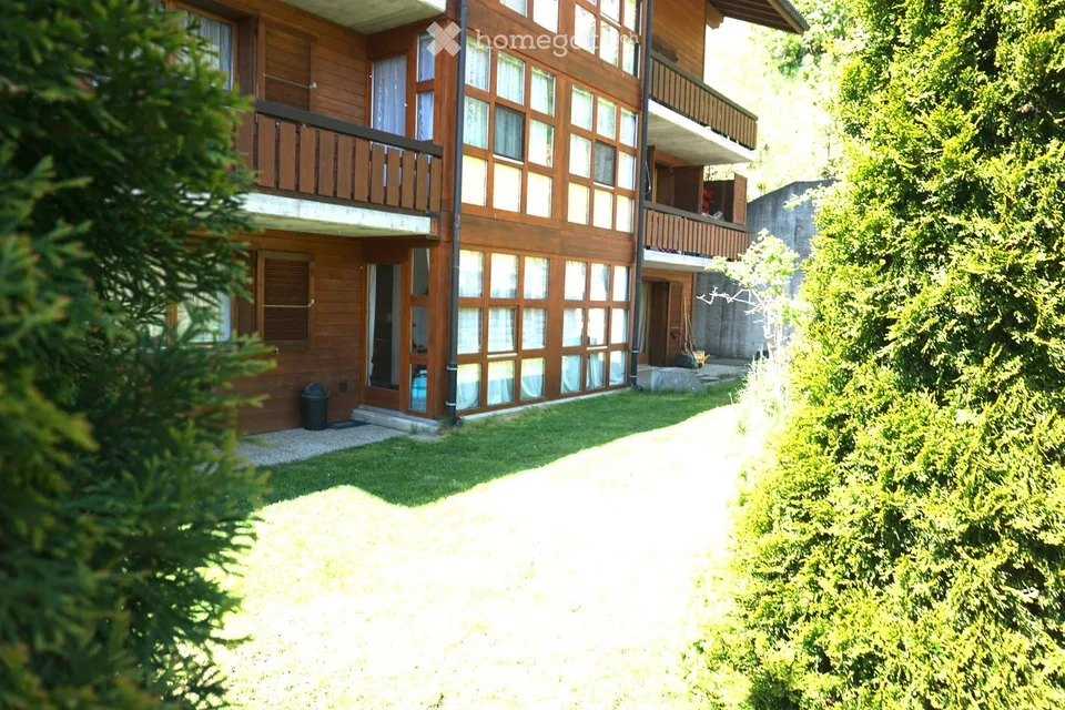 Ampio appartamento di 4.5 locali con terrazza, grande giardino e vista a Leysin