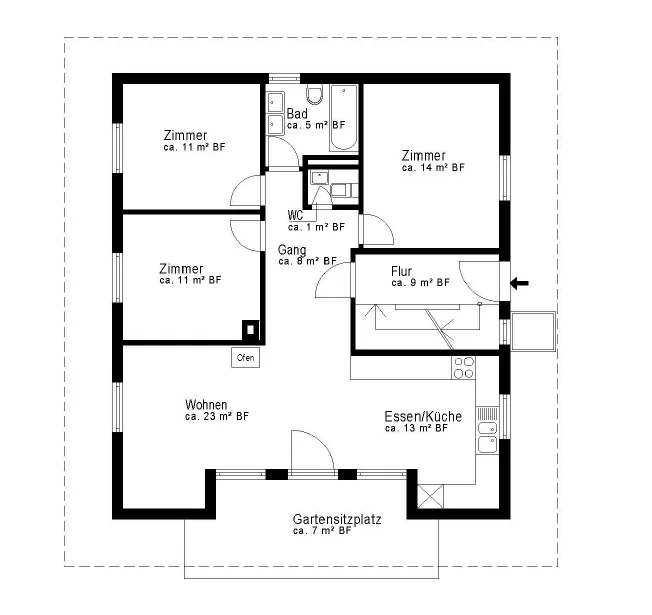 Gemütliche 4.5-Zimmer-Wohnung in ruhiger Lage in Oberbalm