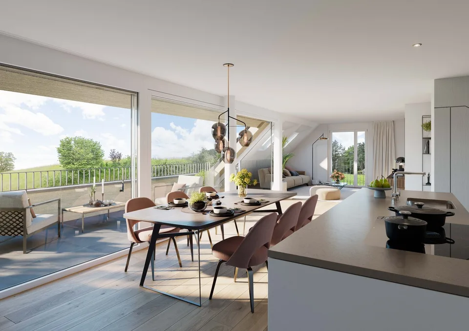 Neue grosse 5½-Zi.-Dachmais.Wohnung an fantastischer Aussichtslage