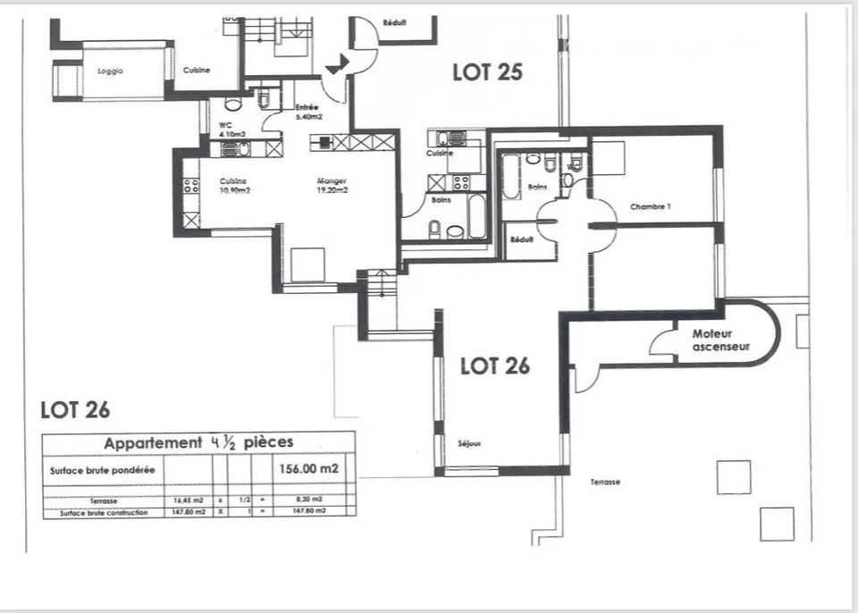 Bright 150m2 duplex on the 6th floor