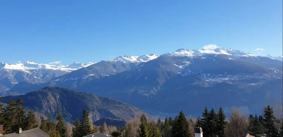 Ferienvermietung: Chalet mit Blick auf die Alpen