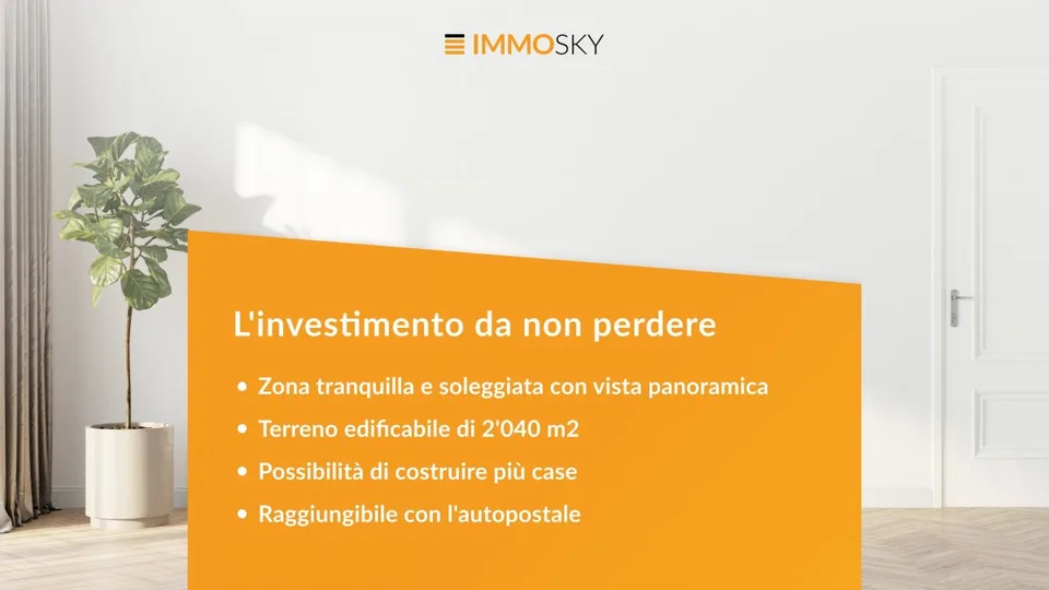 Terreno in zona residenziale soleggiata dal grande potenziale