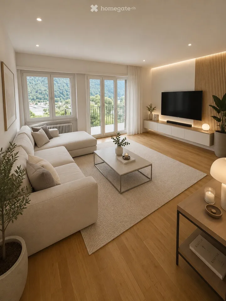 Appartamento 4.5 locali con vista lago + due balconi Pura
