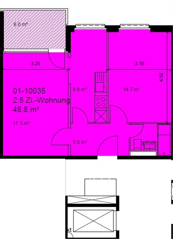 2.5 Zimmer-Wohnung im Herzen von Siebnen!