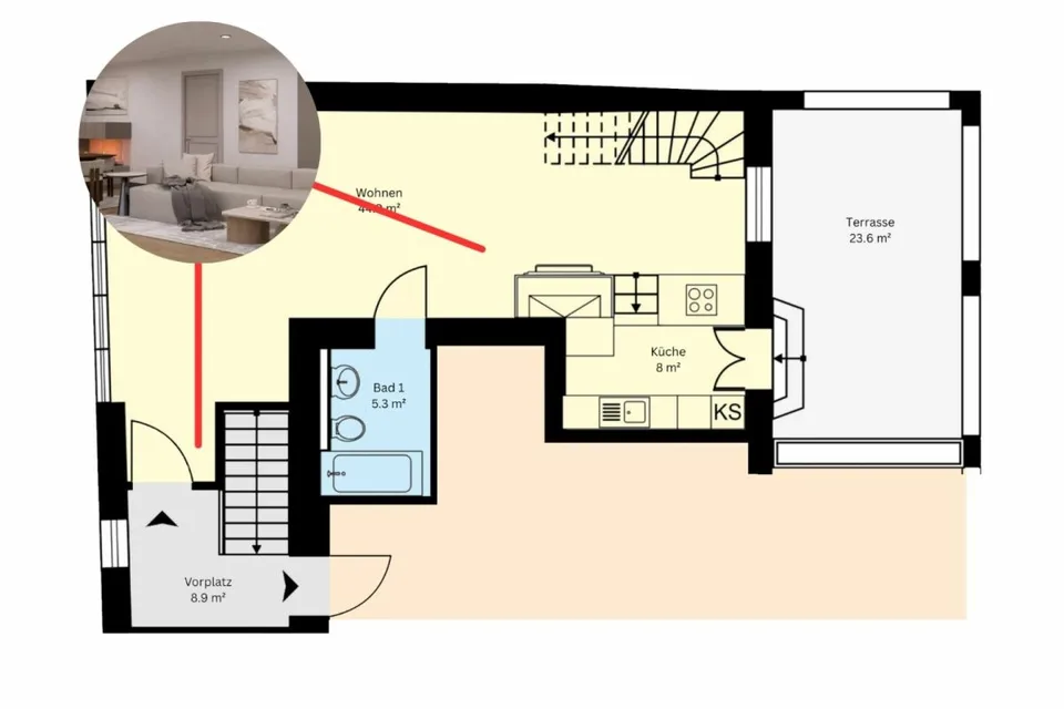 Maintenant encore déterminer | Maisonnette avec confort de vie, ouverture et possibilités de retrait