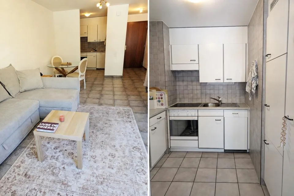 Sion, 3.5-Zimmer-Wohnung im Westen der Stadt mit Parkplatz