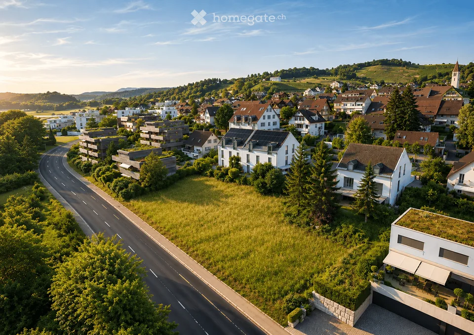 Grosszügiges und rares Bauland an leichter Südhanglage in Birmenstorf