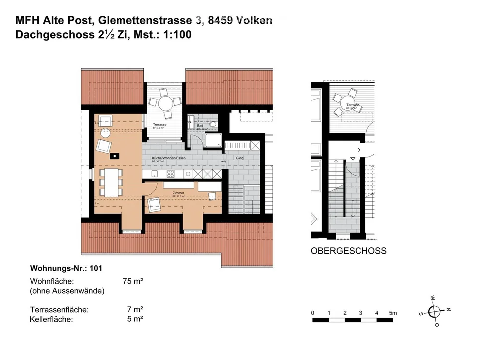 Charmante Dachwohnung in ehemaligem Bauernhaus