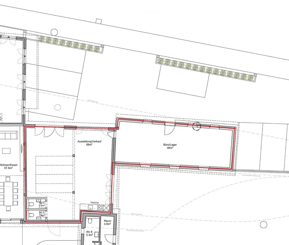Modern office spaces in Meilen with lake views
