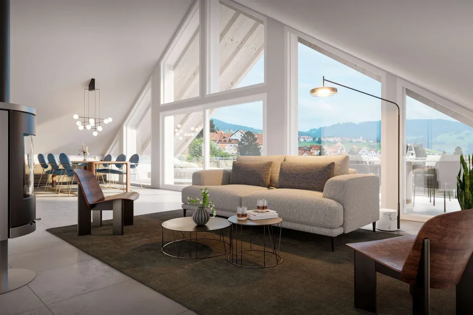 Appartement penthouse exclusif 4.5 pièces - vivre avec une vue panoramique sur l'Alpstein