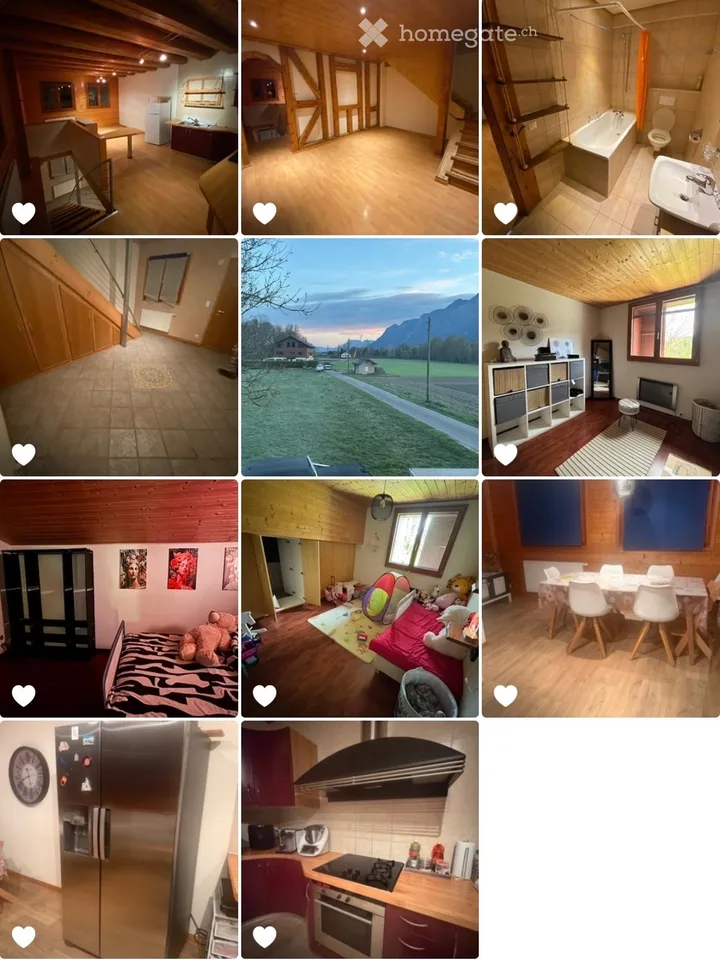Zu vermieten 5-Zimmer-Dreispänner in Illarsaz