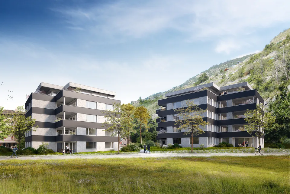 Appartements modernes de haut standing - Première occupation d'un immeuble neuf à Steg / VS