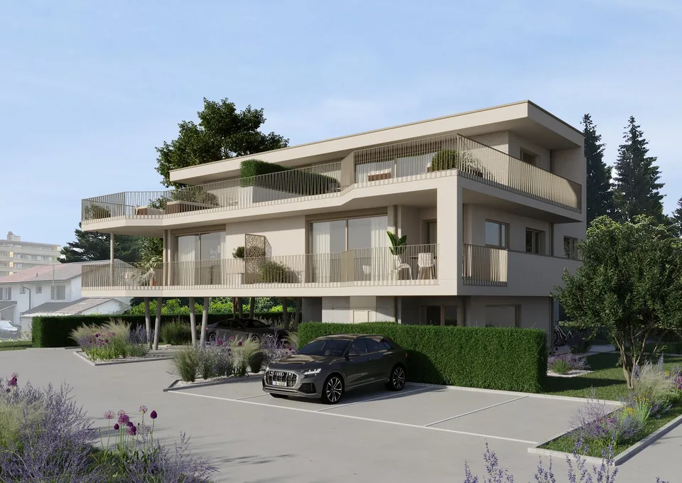 Modernes Studio mit privatem Sitzplatz