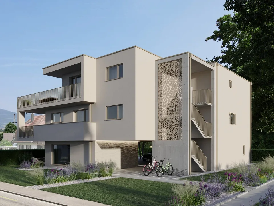 Helles Studio mit privatem Sitzplatz