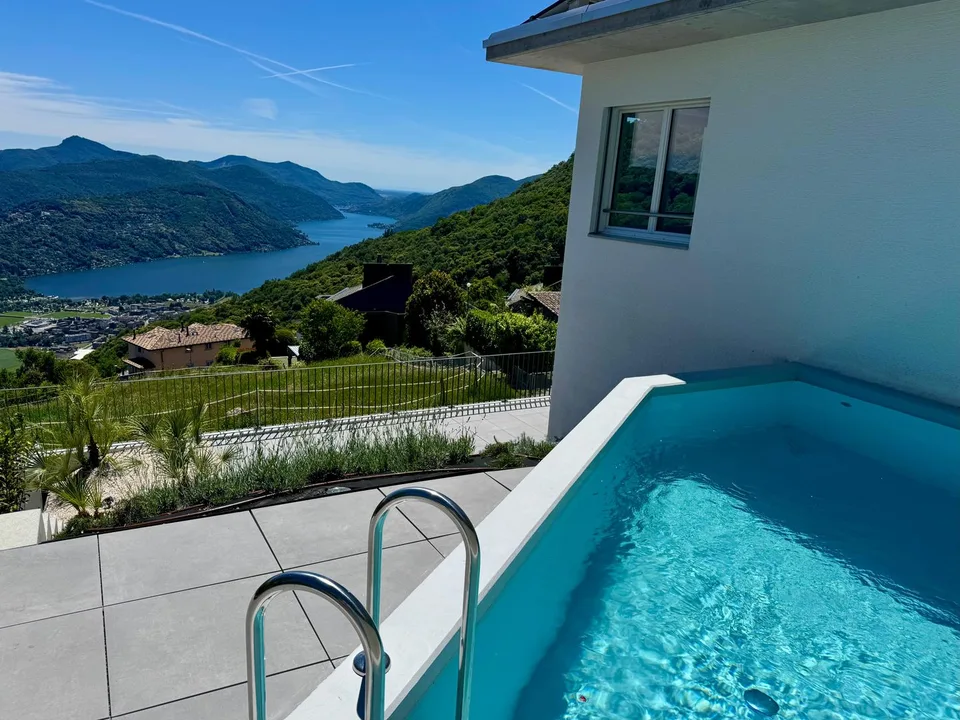 Cademario – Villa exclusive avec piscine et vue spectaculaire sur le lac