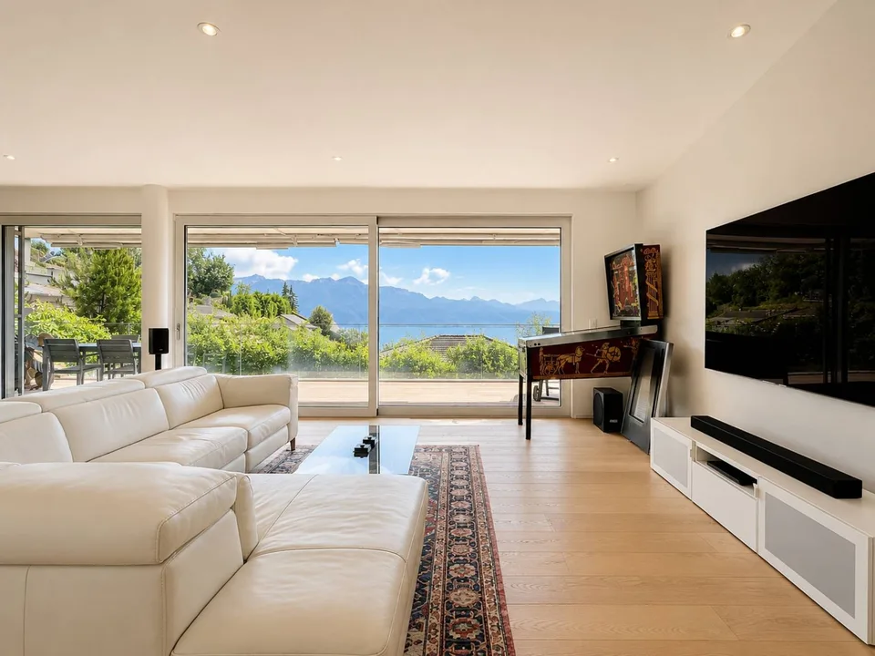 Appartement contemporain au cur du Lavaux, avec panorama sur le Léman