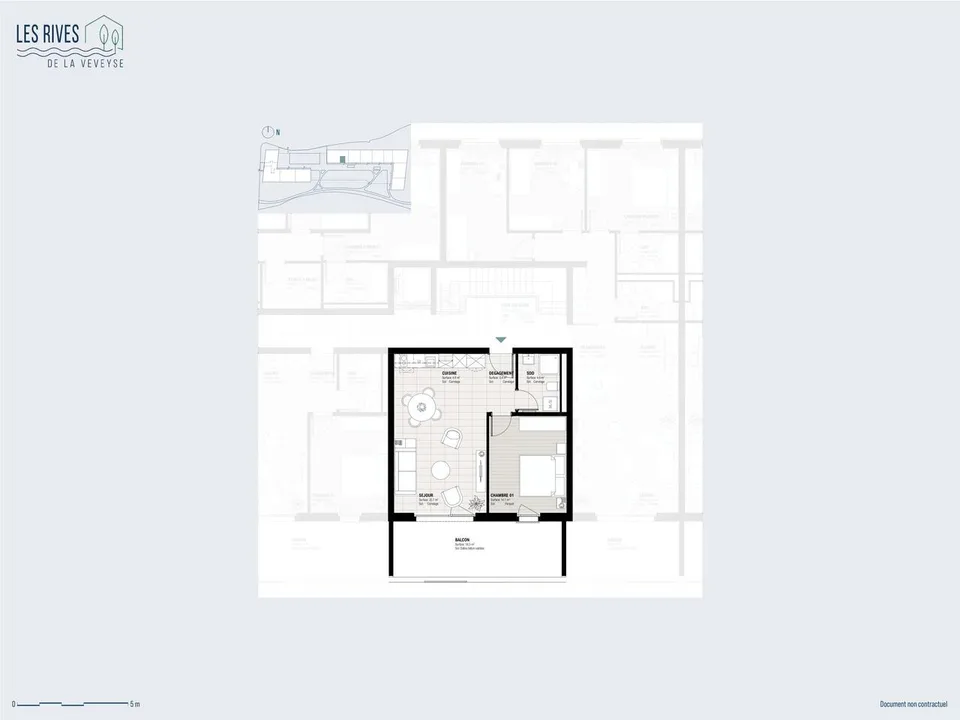 Châtel-Saint-Denis - Appartement neuf 2.5 pièces de 62 m² avec balcon