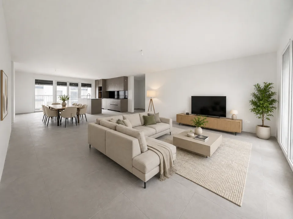 appartement neuf de 4,5 pièces au rez-de-chaussée à Farvagny