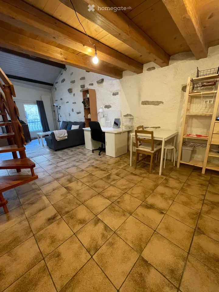 Zu vermieten, schönes möbliertes Zimmer ("Loft"), 45m2, in Grandvaux