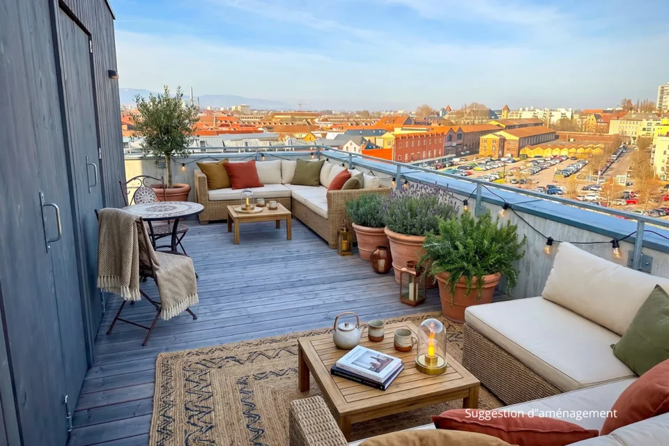 Loft-Penthouse et son Rooftop à 360, à la frontière en France