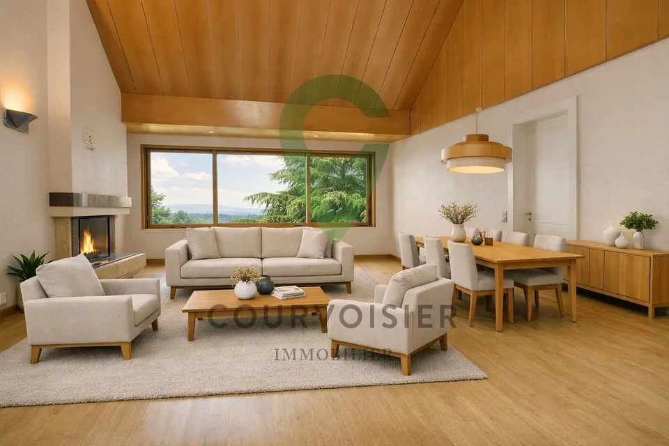 APPARTEMENT EN ATTIQUE AVEC VUE IMPRENABLE SUR LE LAC ET ALPES