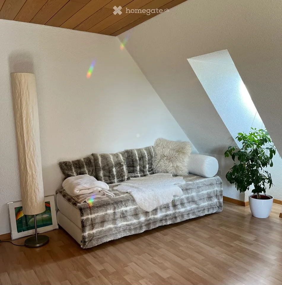 Grosszügige 2.5 Zimmer Dachwohnung auf dem Land