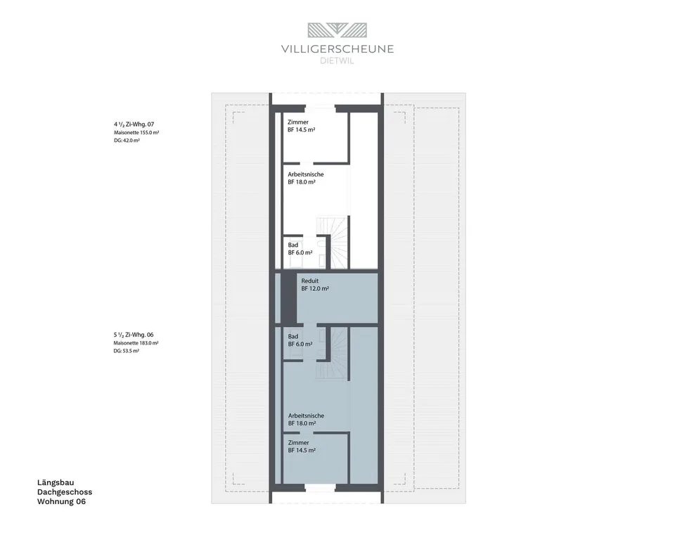 "Villigerscheune" 5.5 Zimmer Attika-Maisonette Wohnung – Foto 9 von 10