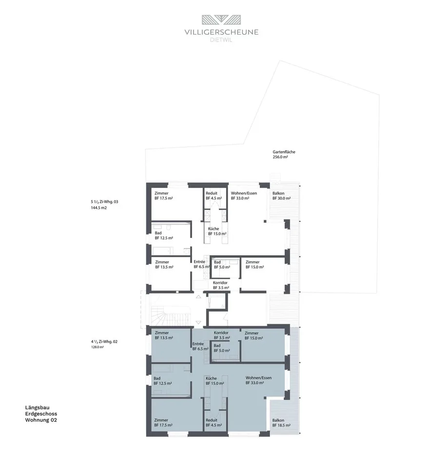 "Villigerscheune" 4.5 Zimmer Erdgeschoss Wohnung – Foto 8 von 9