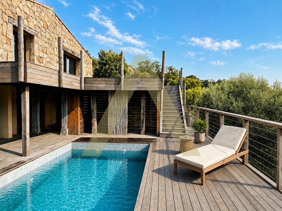 BERGERIE CONTEMPORAINE AVEC PISCINE AU COEUR DE LA CORSE DU SUD