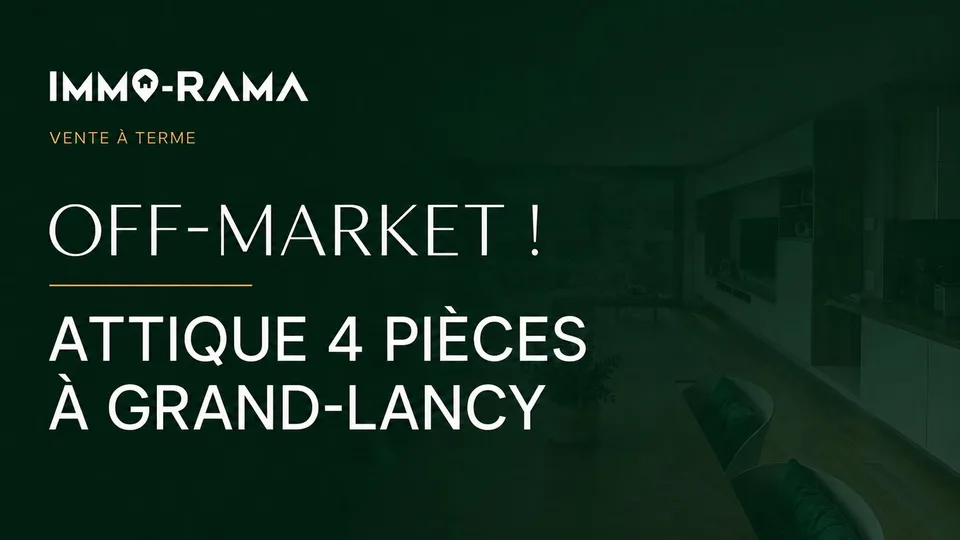 À VENDRE 4.5 PCS EN ATTIQUE AU GRAND-LANCY