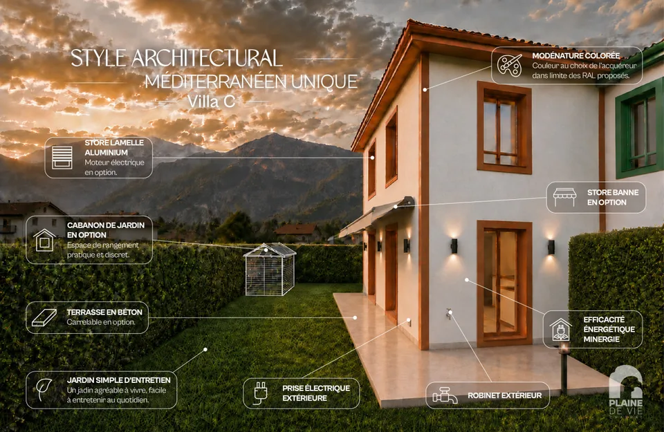 DERNIÉRE VILLA NEUVE de 3,5 pièces disponible !  Lot C