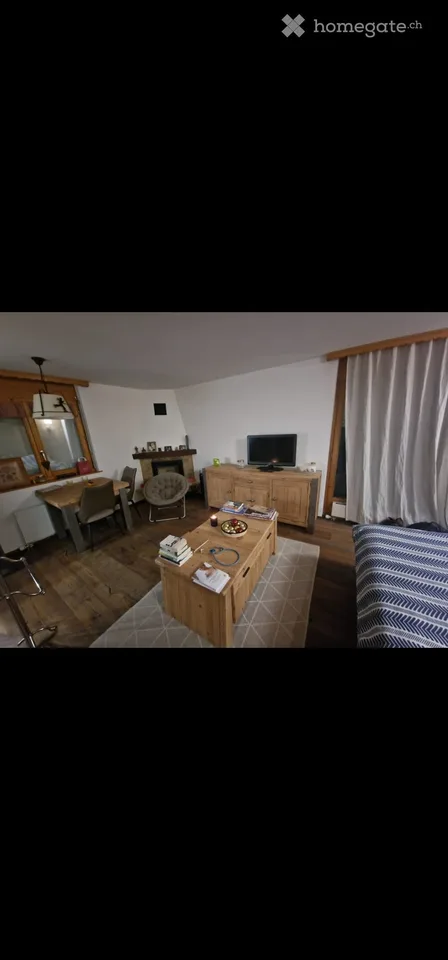 Studio mit Möbeln und Terrasse in Crans-Montana