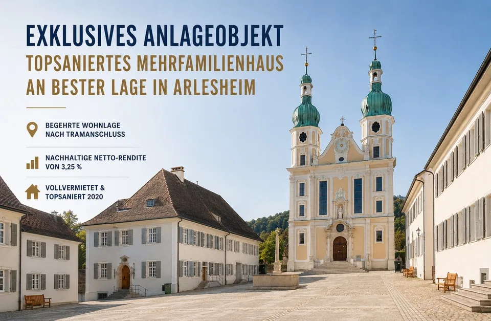 Exklusives Anlageobjekt in Arlesheim, topsaniertes Mehrfamilienhaus mit 7 Wohnungen und Garagen