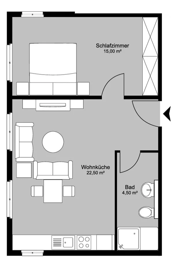 Charmante 2-Zimmer-Altbauwohnung an zentraler Lage in St. Gallen