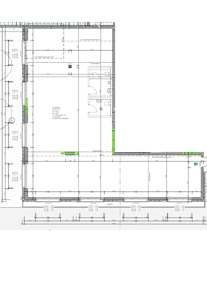 Gewerbefläche im Rohbau
