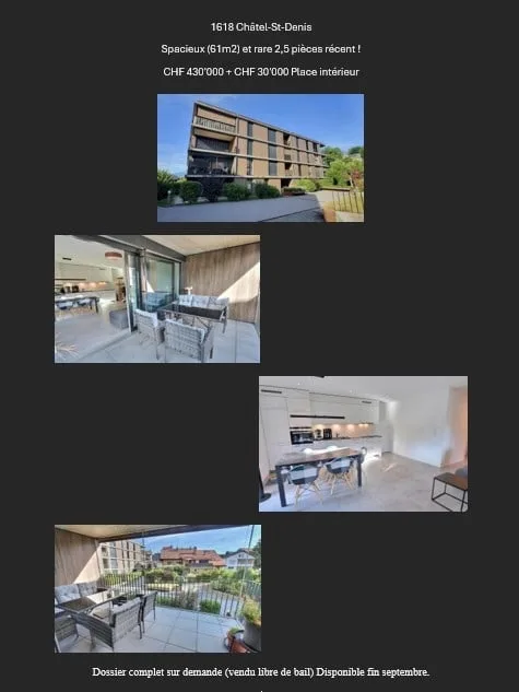 Appartement 2,5 pièces