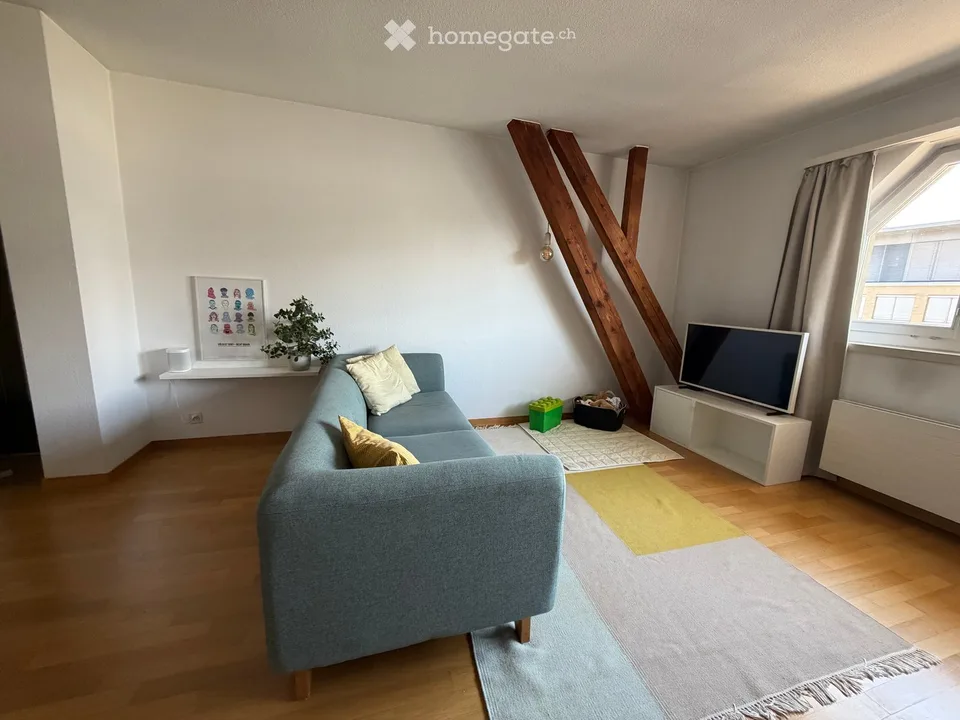 Charmante 2-Zimmer-Wohnung mit Sichtbalken und Limmatblick im Kreis 5