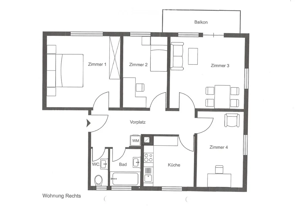 Charmante 4-Zimmer-Altbauwohnung