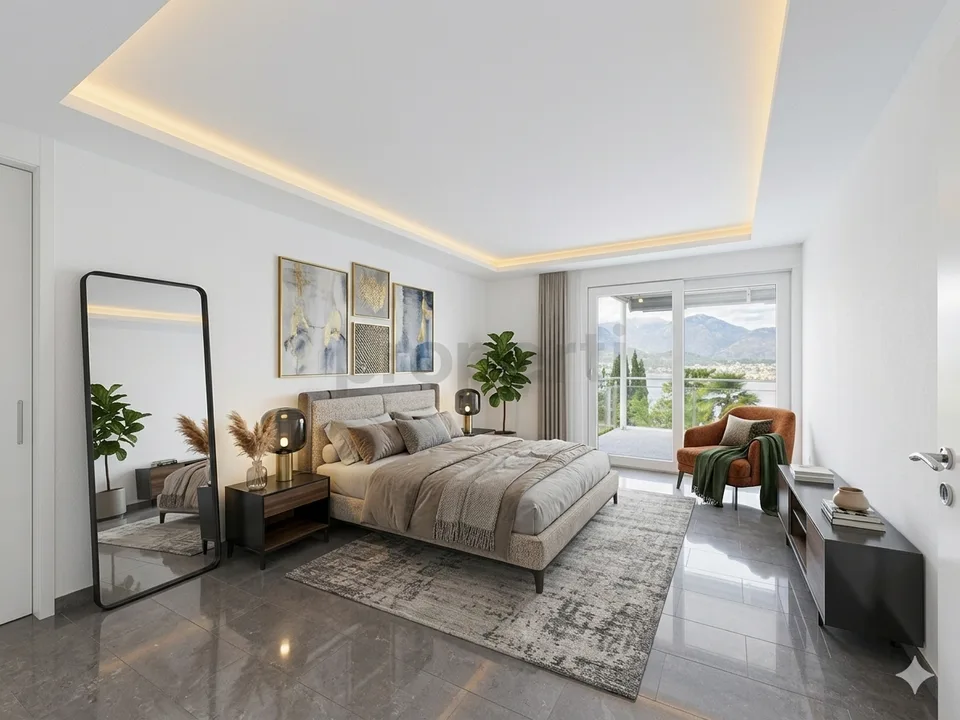 Incantevole appartamento di 3.5 locali con vista mozzafiato sul Lago Maggiore / Charmante 3.5-Zimmer-Wohnung mit Seeblick in Gerra (Gambarogno)